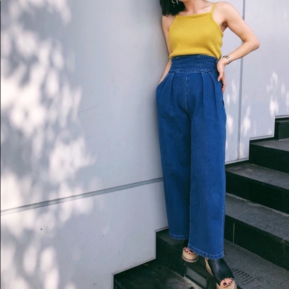 Moussy Denim - MOUSSY | High Waist Banded Wide Leg Jeans